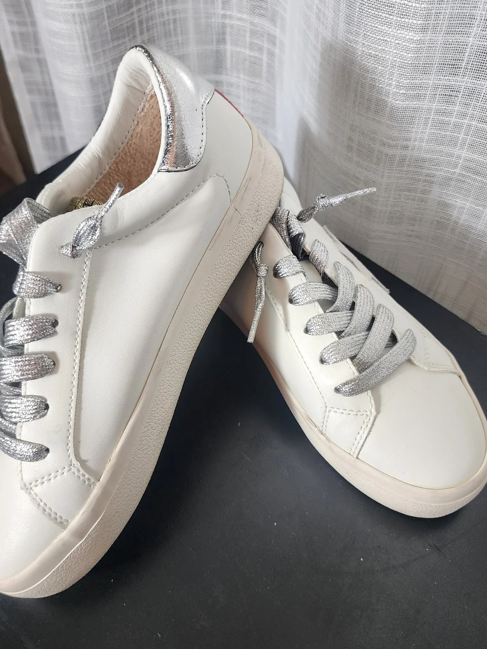 Vintage Havana White Sneakers with Silver Laces